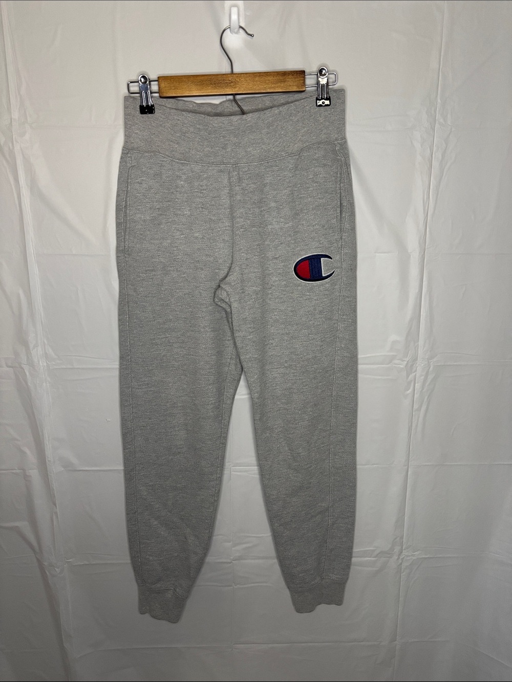Champion Reverse Weave Big C Logo Heather Gray Jogger Sweatpants - Small